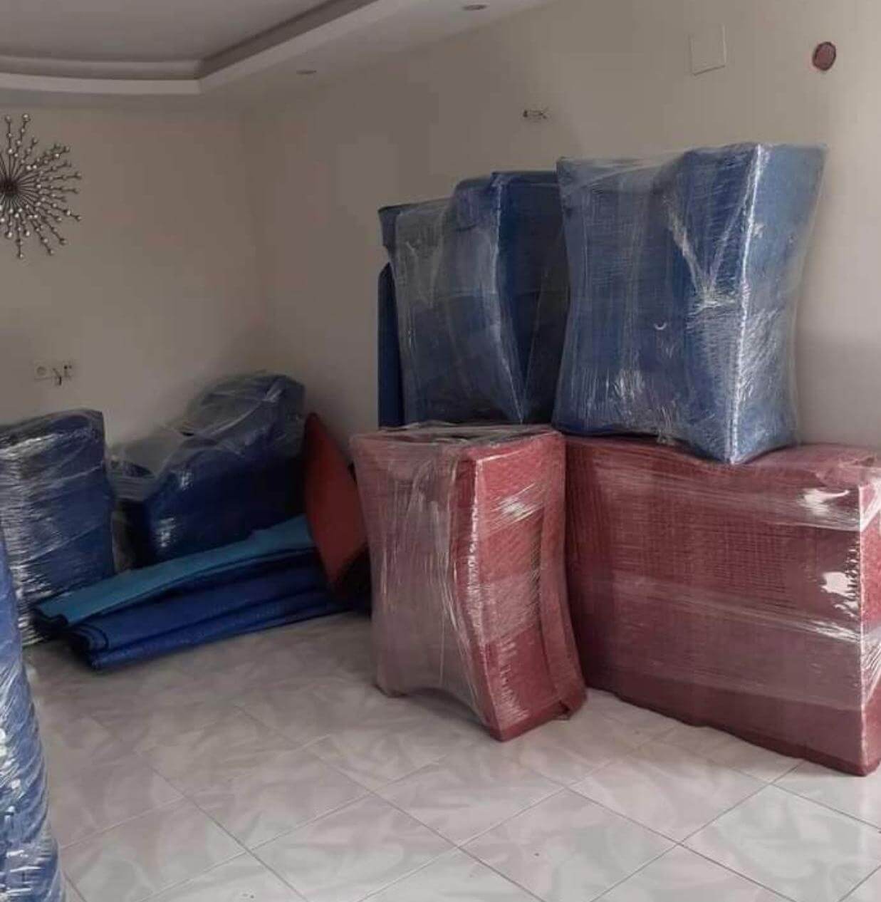 Salon takımı paketlenmesi